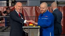 Defence Secretary John Healey was on hand to witness the steel cutting 