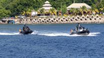 22102026 Royal Montserrat Police, 42 Commando and HMS Trent personnel conduct joint maritime training Picture MOD