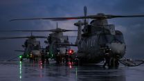 This image of Merlin helicopters won Lphot Clarke the Fleet Air Arm award