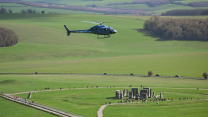 French Fennec in the air over Stonehenge during Exercise Pegasus Exchange 26