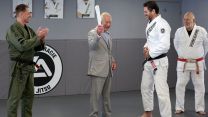 King Charles was presented with a white belt during his royal engagement (Picture: PA)