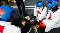 HMS Queen Elizabeth crash-on-deck exercise