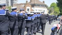 HMS Collingwood's personnel pictured on parade to commemorate the sinking of HMS Hood during World War II (Picture: Richard Phipps)
