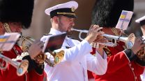 In a celebration of the bonds that unite Ukraine with the United Kingdom, the bands performed 'Stand By Me' by Ben E. King (Picture: MOD)