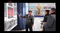 Kim Jong Un visits the Mansudae Art Studio in Pyongyang