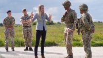 AF Minister Louise Sandher-Jones in Estonia Picture PA