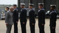 King Charles inspects personnel during the visit (Picture: BFBS)
