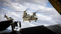 Personnel from 18 Squadron, 27 Squadron and 3 Para train together at RAD Odiham on Exercise Greyhound Thunder, which is designed to boost their operational experience and readiness