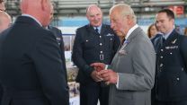 The visit was the first the King has undertaken to the station since being made its Honorary Air Commodore (Picture: BFBS)