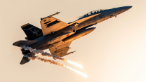 Royal Australian Air Force F/A-18 Super Hornet performs over Mindil Beach for Ex Pitch Black
