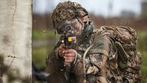 2nd Battalion The Royal Gurkha Rifles soldier fires at an enemy position during Exercise Wessex Storm 28042023 CREDIT MOD Crown Copyright.jpg