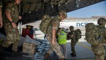 British Forces from 16 Air Assault Brigade arrive in Kabul as part of Operation Pitting (Picture: MOD).