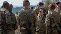Princess Anne at Salisbury Plain training area