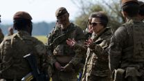 Princess Anne at Salisbury Plain training area