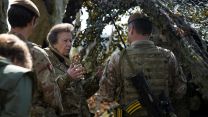 Princess Anne at Salisbury Plain training area