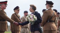 Princess Anne was officially opening officially the new £77 million veterinary and welfare facilities for the 1st Military Working Dog Regiment (Picture: PA)