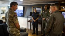 In addition, he spoke with Captain David Skarosi, Commanding Officer of the USS Gerald R Ford 