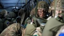 Largest UK military parachute drop in a decade takes place on Salisbury Plain