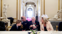 31122025 CREDIT Prince William and Prince George speak with veterans at the 80th anniversary of VE Day KensingtonRoyal