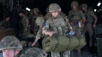 British Forces from 16 Air Assault Brigade arrive in Kabul as part of Operation Pitting (Picture: MOD).