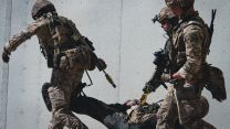 40 Commando Royal Marines carry siimulated casualty on Exercise Green Dagger 09102021 Credit MOD Crown.jpg