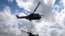 50th Anniversary Puma Helicopter New Paint Job carrying a load at RAF Benson 02072021 CREDIT MOD