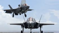 617 Squadron Pilots landing an F35B Lightning Jet on board HMS Queen Elizabeth from HMS Queen Elizabeth 20210814 Credit MOD Crown Copyright.jpg