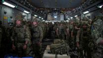 British Forces from 16 Air Assault Brigade arrive in Kabul as part of Operation Pitting (Picture: MOD).