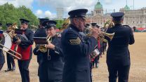 Massed Bands of the Household Division rehearse their music.