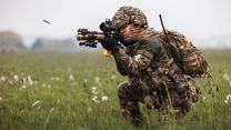 A 2nd Battalion The Royal Gurkha Rifles soldier fires at an enemy position during Exercise Wessex Storm 28042023 CREDIT MOD Crown Copyright.jpg