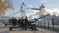 A 62 Gun Salute provided by Her Majesty’s Tower of London by the Honourable Artillery Company during the State Visit of South Africa's president