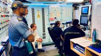 A Fijian Sea Rider observes in Ship's Control Room, HMS Spey took part in Operation Island Chief 25082022 CREDIT Royal Navy, MOD jpeg
