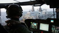 A cockpit eye view as the trials Merlin returns to HMS Albion 26072023 CREDIT Royal Navy.jpg
