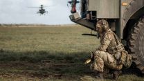 A member of 3 Regt Army Air Corps by a fuel tanker after refuelling the Apache AH64-E 26102022 CREDIT MOD Crown Copyright.jpg