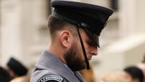 A member of the RAF Regiment paying respects at the Cenotaph on Armistice Day 2022 (Picture: MOD).