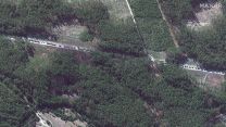 A satellite image of the Russian convoy near Kyiv, snaking through woodland 28022022 CREDIT Maxar Technologies,REUTERS.jpg