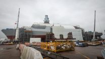 A wide side-on view of HMS Glasgow under construction at Govan in Scotland 191021 CREDIT Royal Navy.jpg
