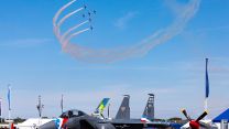 The Red Arrows perform at RIAT 2022 at RAF Fairford 160722 CREDIT MOD