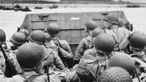 American assault troops get ready to land on Omaha Beach