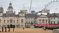 Armed Forces personnel arriving at Horse Guards Parade ahead of the State Opening of Parliament