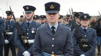Armed Forces personnel deployed to the Falklands pay tribute to fallen soldiers on Liberation Day 14062022 CREDIT BFBS.JPG