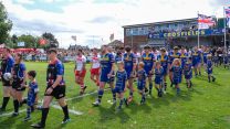 Army and Crosfield walk out ahead of match Credit John Shirras Date 28062025.jpg 