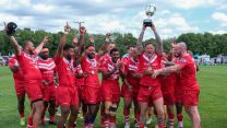 Army lift trophy after Marines win Credit John Shirras Date 28062025.jpg