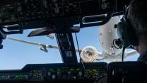 In October, RAF's Atlas aircraft conducted air-to-air refueling with a Voyager – for the first time ever (Picture: RAF). Atlas aircraft air-to-air refuelling with Voyager unknown date credit RAF.jpg