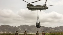 Members of HMS Ocean on Carribean relief