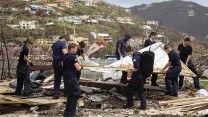 Members of HMS Ocean on Carribean relief