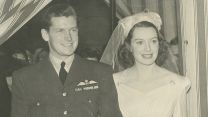 Tony “Bolshie” Bartley on his wedding day with his wife, film star Deborah Kerr (Picture: Dix Noonan Webb).