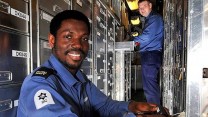 Bearded Royal Navy Sailor Checks Warship Provisions