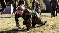 Belgian Crown Princess Elisabeth in military initiation training Elsenborn Belgian army camp in Butgenbach, taken 10092020, Downloaded 28092020 CREDIT Belgian Royal Palace via Reuters