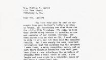 A letter from Bing Crosby, addressed to Mrs Phillip K Lawler, from 1945 (Picture: Decca Records).